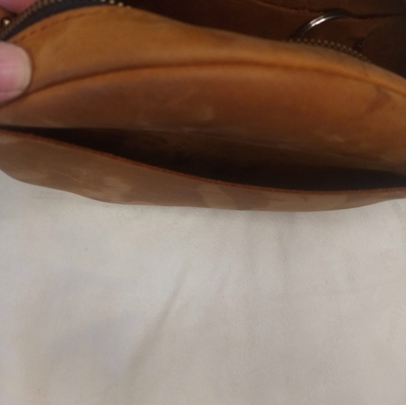 Portland Leather Company Almost Perfect Circle Suede Leather Crossbody Dakota 9” - Picture 7 of 12